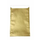 100 Geschenk-Flachbeutel 13 x 18 + 2 cm - gold