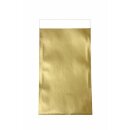 100 Geschenk-Flachbeutel 9,5 x 14 + 2 cm - gold