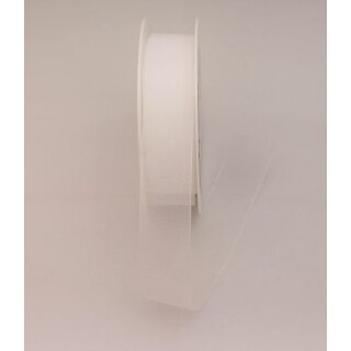 1 Organza-Schmuckband 25 mm x 50 m - weiß