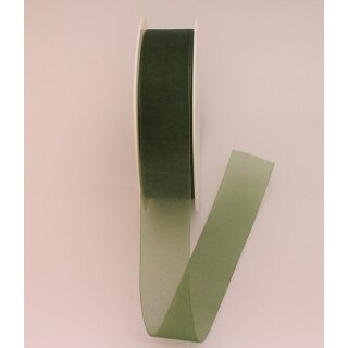1 Organza-Schmuckband 25 mm x 50 m - forstgrün