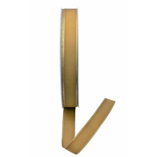 1 Taftband mit Goldkante 15 mm x 50 m - gold