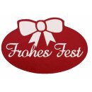 500 Weihnachts-Schmucketiketten - Frohes Fest / Schleife