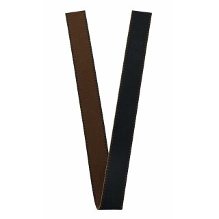 1 Seidenband 15 mm x 25 m - zweifarbig braun-schwarz