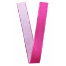 1 Seidenband 25 mm x 25 m - zweifarbig rosa-pink