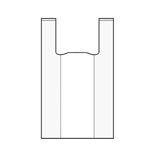 2000 Hemdchen-Tragbeutel 30 + 16 x 52 cm - wei&szlig;