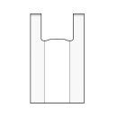 2000 Hemdchen-Tragbeutel 30 + 16 x 52 cm - wei&szlig;