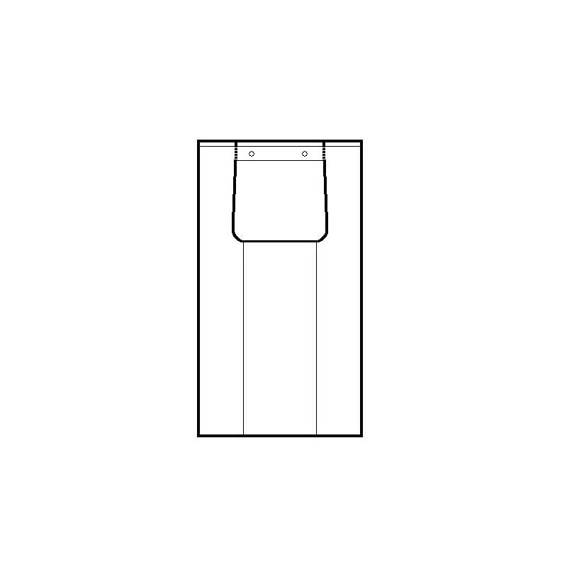 Hemdchentragetaschen, Knotenbeutel HDPE-210+130x450mm (5kg) transparent geblockt
