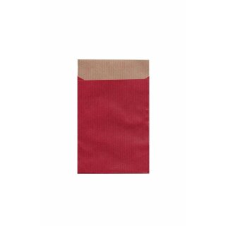 100 Geschenk-Flachbeutel 7 x 9 + 2 cm - rot