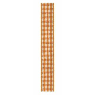 1 Karo-Schmuckband 15 mm x 50 m - orange