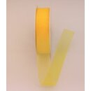 1 Organza-Schmuckband 25 mm x 50 m - gelb