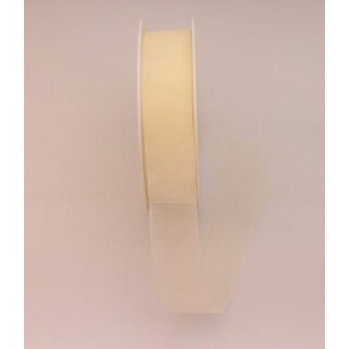 1 Organza-Schmuckband 25 mm x 50 m - champagner