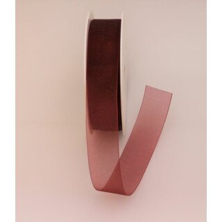 1 Organza-Schmuckband 25 mm x 50 m - bordeaux