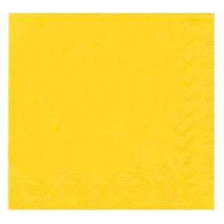 200 Zelltuchservietten 33 x 33 cm - gelb