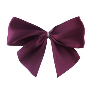 100 Schleifen mit Clip - XL - bordeaux