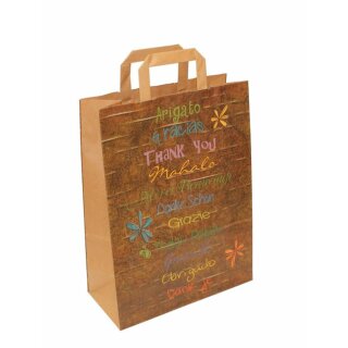 250 Papier-Tragetaschen 26 x 35 + 12 cm - Danke