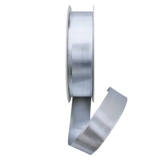 1 Metallic-Schmuckband 25 mm x 50 m - silber