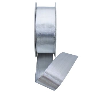 1 Metallic-Schmuckband 40 mm x 50 m - silber