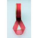 1 Organza-Schmuckband mit Goldkante 25 mm x 25 m - rot