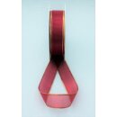 1 Organza-Schmuckband mit Goldkante 25 mm x 25 m - bordeaux