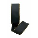 1 Taftband mit Goldkante 40 mm x 50 m - schwarz