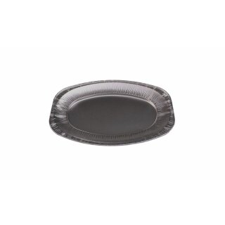 10 Alu-Servierplatten 35,1 x 24,3 cm - oval