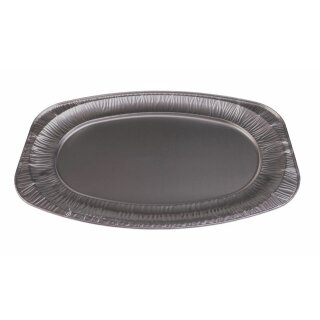 10 Alu-Servierplatten 55 x 36 cm - oval