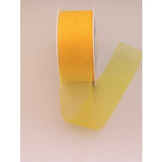 1 Organza-Schmuckband 40 mm x 50 m - gelb