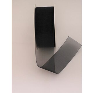 1 Organza-Schmuckband 40 mm x 50 m - schwarz