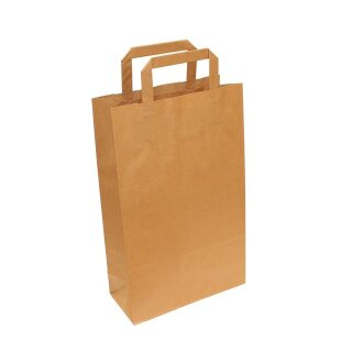 250 Papier-Tragetaschen 22 x 36 + 11 cm - braun
