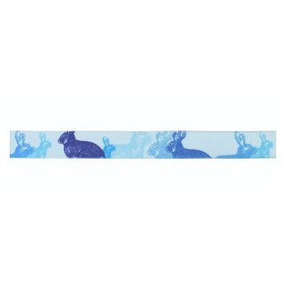 1 Schmuckband 25 mm x 25 m - Vintage Bunny hellblau