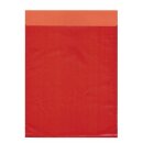 100 Geschenk-Flachbeutel 17,5 x 21,5 + 3 cm - perlmutt-rot