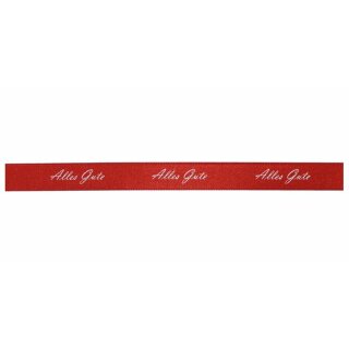 1 Seidenband 15 mm x 20 m - rot Alles Gute