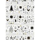 1 Weihnachts-Geschenkpapier 30 cm x 250 m