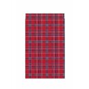 100 Geschenk-Flachbeutel 9,5 x 14 + 2 cm - Tartan rot