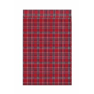 100 Geschenk-Flachbeutel 13 x 18 + 2 cm - Tartan rot