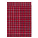 100 Geschenk-Flachbeutel 17,5 x 21,5 + 3 cm - Tartan rot