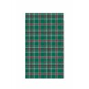 100 Geschenk-Flachbeutel 9,5 x 14 + 2 cm - Tartan grün