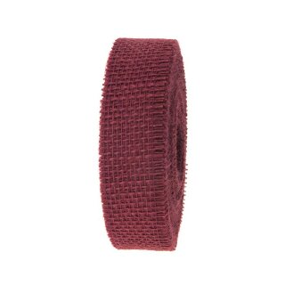 1 Jute-Schmuckband 45 mm x 20 m - bordeaux
