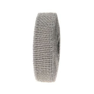 1 Jute-Schmuckband 45 mm x 20 m - hellgrau