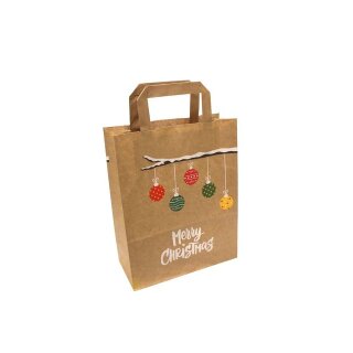 250 Papier-Tragetaschen 22 x 28 + 10 cm - Merry Christmas