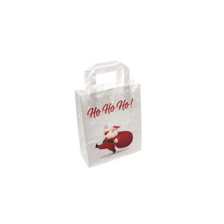 250 Papier-Tragetaschen 18 x 22 + 8 cm - Ho Ho Ho