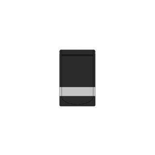 1000 Standbodenbeutel 85 x 140 + 50 mm - schwarz mit Sichtfenster