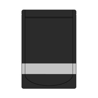500 Standbodenbeutel 210 x 310 + 110 mm - schwarz mit Sichtfenster