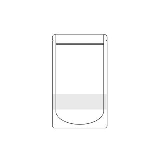 1000 Standbodenbeutel 130 x 225 + 70 mm - wei&szlig; mit Sichtfenster