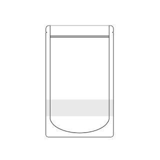 1000 Standbodenbeutel 160 x 270 + 80 mm - wei&szlig; mit Sichtfenster