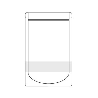 1000 Standbodenbeutel 180 x 290 + 90 mm - wei&szlig; mit Sichtfenster
