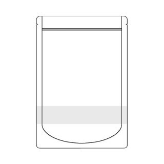 500 Standbodenbeutel 210 x 310 + 110 mm - wei&szlig; mit Sichtfenster