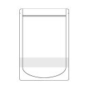 500 Standbodenbeutel 210 x 310 + 110 mm - wei&szlig; mit...