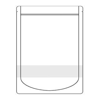 500 Standbodenbeutel 250 x 340 + 130 mm - wei&szlig; mit Sichtfenster