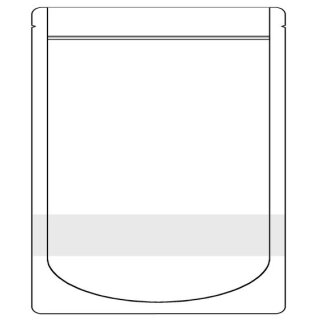500 Standbodenbeutel 300 x 370 + 160 mm - wei&szlig; mit Sichtfenster